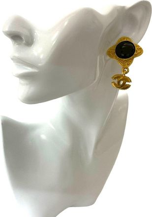 Chanel gold gold Plating Clip Earrings (Pre-Owned)