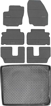 OEM Juego De Alfombrillas De Goma Para Ford S-max I Van De 2006-2010 + Alfombrilla Para El Maletero