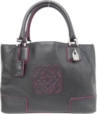 Loewe Pre-owned Amazona Handtas - Dames - Vintage Handtas - Zwart - ONE Size - Leer - Vintage