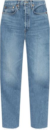 Re/Done 70s Stove Pipe raw-cut jeans - Blue