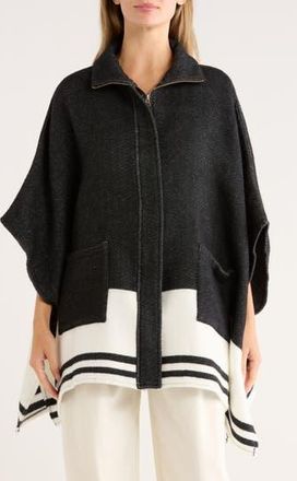 BCBGeneration Stripe Zip Topper in Black at Nordstrom Rack