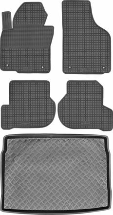 OEM Juego De Alfombrillas De Goma Para Coche Y Alfombrilla Para Maletero Para Volkswagen Golf Vi Hatchback (2005-2009)
