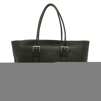 Louis Vuitton Noir Leather Shoulder Bag Tote Bag (Pre-Owned)