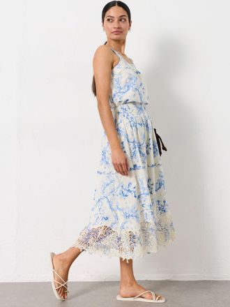 Fat Face FatFace June Ivory Vintage Bloom Midi Skirt