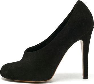 Chlo&eacute; Pumps in pelle con punta tonda - Nero