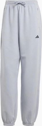 adidas Womens D4t Solid Patterned Zipped Joggers - Grey - Size: L 16-18