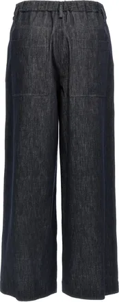 Brunello Cucinelli Womens Blue Cotton Casual Pants