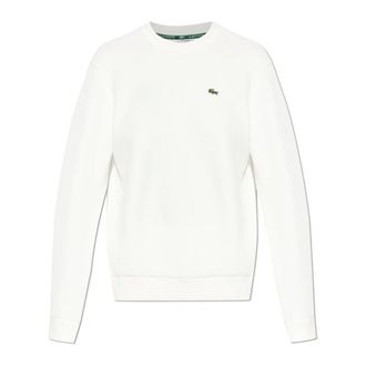 Lacoste Sweatshirts, female, White, Size: XL Relaxed Fit Piqu&eacute; Crew Neck Sweatshirt