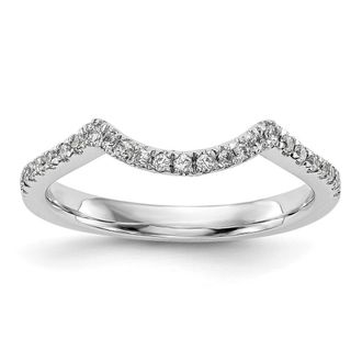 Diamond2Deal 14k White Gold Lab Grown Diamond Wedding Band Ring 1/4Ct Clarity- VS Color- G-H