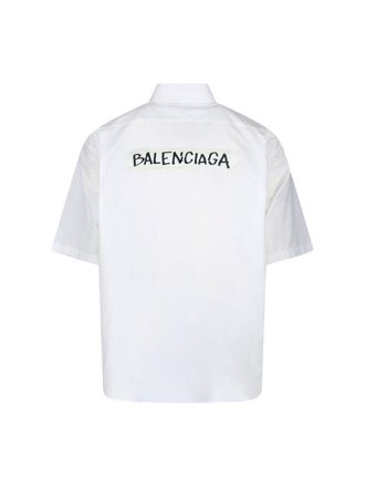 Balenciaga Mens Shirts White Cotton