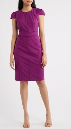 Anne Klein Cap Sleeve Sheath Dress in Beet at Nordstrom, Size 12