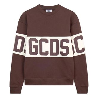 GCDS Felpa Girocollo - - Sweatshirts & Hoodies - Uomo - Marrone - XS