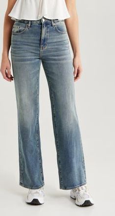 PacSun Grace High Waist Girlfriend Jeans in Med Wash at Nordstrom Rack, Size 26