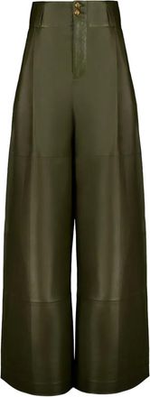 Zimmermann Pantaloni sartoriali in pelle - Verde