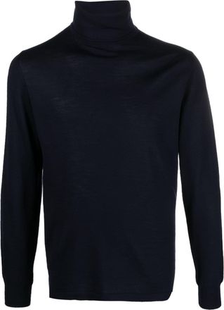 ERALDO roll-neck wool-blend jumper - men - Cashmere/Wool - 50 - Blue
