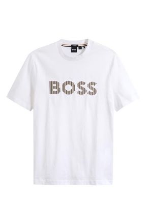 BOSS Thompson Logo Graphic T-Shirt in Natural at Nordstrom, Size Xx-Large