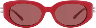 Alexander McQueen Burgundy Oval Ladies Sunglasses AM0469S 003 50