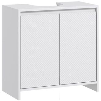 HOMCOM Mueble bajo lavabo 60x30x60 cm blanco