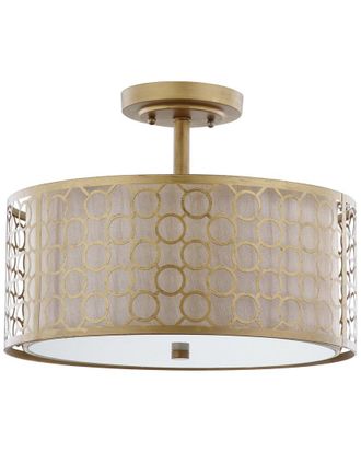 Safavieh Giotta Circle Trellis 3-Light Semi Flush Mount