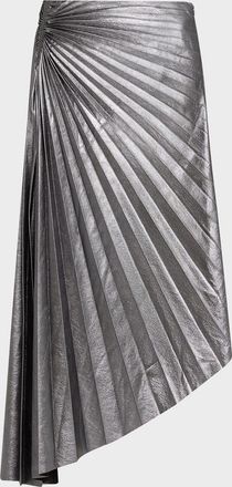 A.L.C. Tracy Metallic Vegan Leather Skirt