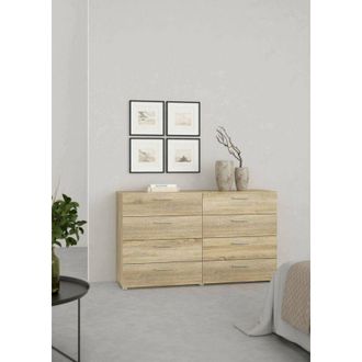 Dmora Dmora - Aparador Phethai, Buf&eacute; De Sal&oacute;n, Aparador De Sal&oacute;n, Despensa De Cocina, 140x40 H82 Cm, Roble