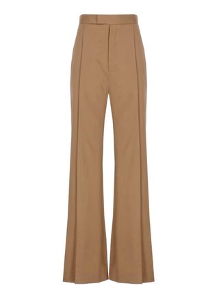 Vivienne Westwood Brown Tailored High Waist Wool Wide-Leg Pants