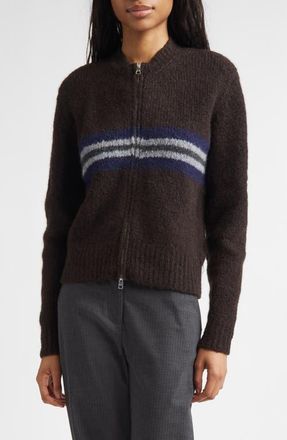 Paloma Wool Penalti Wool Blend Zip Cardigan in Brown at Nordstrom, Size X-Small