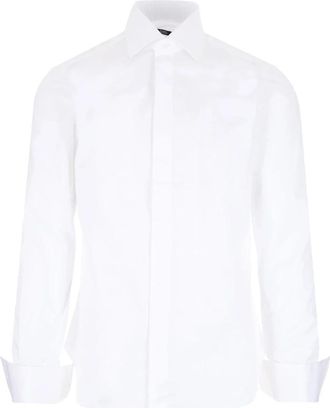 Barba Formal Shirt - Heren - Zakelijke Overhemden - Wit - M - Katoen - Overhemden