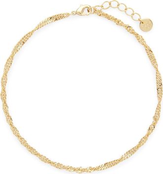 Brook & York Sophie Curb Chain Anklet in Gold at Nordstrom