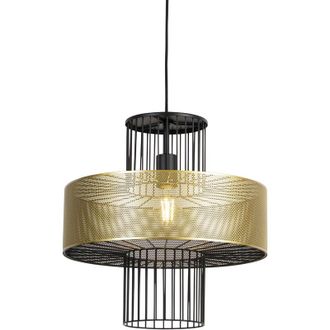 QAZQA Design Pendant Light Gold with Black 40 cm - Tess