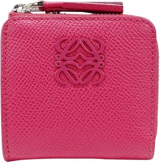 Loewe Pink Leather Coin Purse/Coin Case (Pre-Owned)