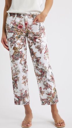 L'agence Blaine Crop Stovepipe Jeans in Butterfly Jungle at Nordstrom, Size 25