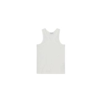 Yohji Yamamoto Tops, Heren, Wit, L, Mouwloze Top