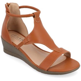 Journee Collection Women & apos;s Trayle Medium and Wide Width Wedge Sandals