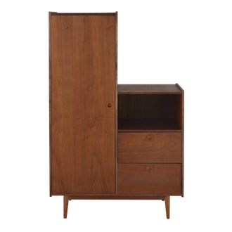 Maisons du monde Armario vintage de 1 puerta corredora y 2 cajones en marr&oacute;n 101