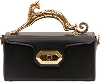 Lanvin Tassen, Dames, Zwart, ONE Size, Leer, Nano Top Handle Bag