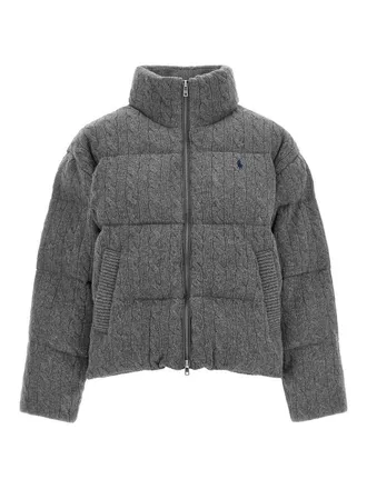 Polo Ralph Lauren Knitted Braided Down Jacket