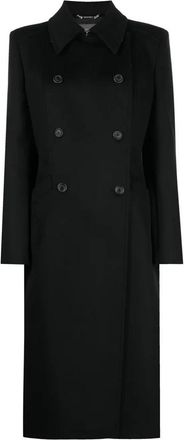 Alberta Ferretti Double-Breasted Coat - Dames - Mantel - Zwart - S - Jassen