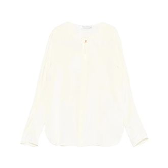 Max Mara Overhemden, Dames, Wit, M, Spandex, Mitico Blouse