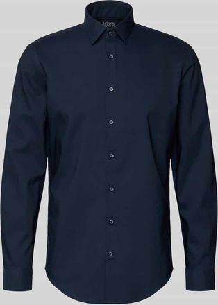 Jake*s Slim Fit Business-Hemd mit Kentkragen in Marine, Gr&ouml;&szlig;e 37/38