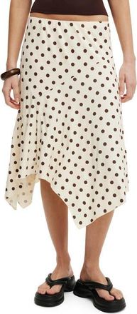 Cotton On Womens Sandy Midi Skirt in Eden Polka Dot at Nordstrom, Size Xxx-Small
