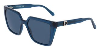 Ferragamo SF2058SE 432 Womens Sunglasses Blue Size 54