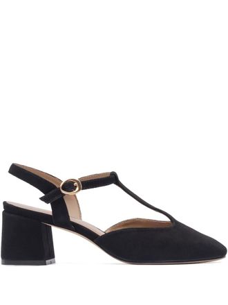 Bernardo 50mm T-strap block-heel pumps - Black
