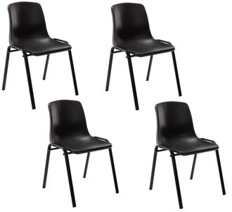 Clp Clp - Set De 4 Sillas Apilables Nowra Negro