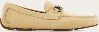 Ferragamo Men Gancini ornament driver Beige Size 10.5