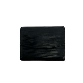 Louis Vuitton Black Leather Coin Purse/Coin Case (Pre-Owned)