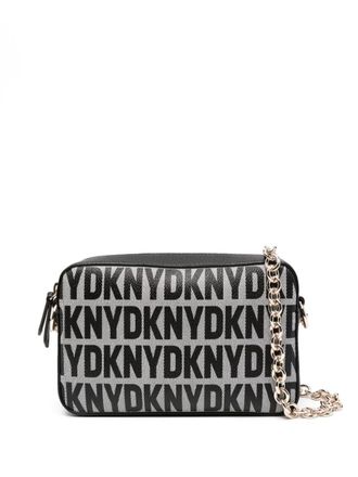 DKNY Borsa a tracolla Sara con stampa - Nero