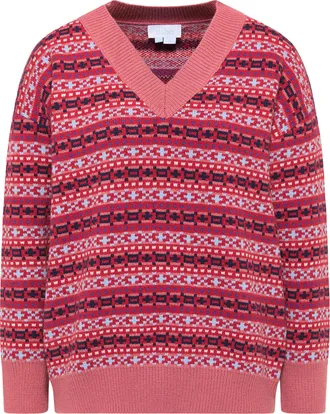 Usha Jumper lynnea Dames Rood Veelkleurig
