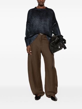 Avant Toi Wool Blend Oversized Sweater - Navy