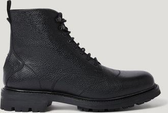Belstaff Copeland Boot Mens Grain Leather Black Size UK 10